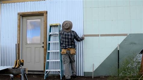 installing corrugated metal on walls